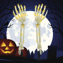Load image into Gallery viewer, 2-Pack: Light Up Skull Arm Stakes