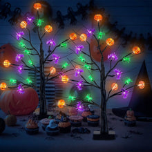 Load image into Gallery viewer, 2-Pack: Lighted Halloween Trees with Timer and Adjustable Twigs