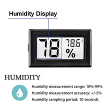 Load image into Gallery viewer, 2-Pack: Mini Digital Hygrometer Gauge Indoor Thermometer