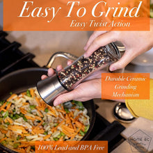 Load image into Gallery viewer, 2-Pack: Premium Stainless Steel Salt and Pepper Grinder