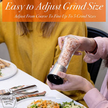 Load image into Gallery viewer, 2-Pack: Premium Stainless Steel Salt and Pepper Grinder