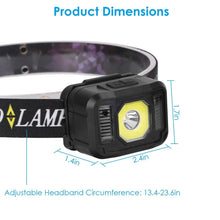 Load image into Gallery viewer, 2-Pack: Rechargeable Motion Sensor Headlamp 6 Light Modes