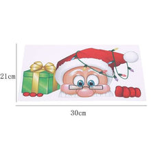 Load image into Gallery viewer, 2-Pack: Santa Claus Elk Shop Hotel Christmas Window Double Sided Glass Sticker