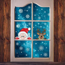 Load image into Gallery viewer, 2-Pack: Santa Claus Elk Shop Hotel Christmas Window Double Sided Glass Sticker