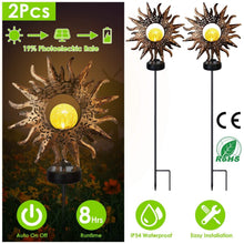 将图片加载到图库查看器,2-Pack: Solar Powered Glass Globe Stake Lamp