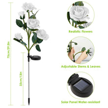 Load image into Gallery viewer, 2-Pack: Solar Powered Rose Flower LED Decorative Lamp