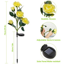 Load image into Gallery viewer, 2-Pack: Solar Powered Rose Flower LED Decorative Lamp