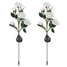 Load image into Gallery viewer, 2-Pack: Solar Powered Rose Flower LED Decorative Lamp