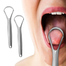 Load image into Gallery viewer, 2-Pack: Stainless Steel Tongue Cleaner Scraper
