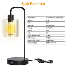Load image into Gallery viewer, 2-Pack: Touch Control Table Lamp