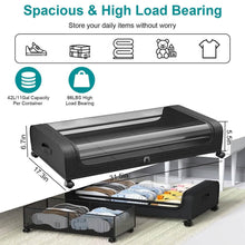 将图片加载到图库查看器,Under-Bed Storage Drawer with Wheels Multipurpose with Clear Window & Label