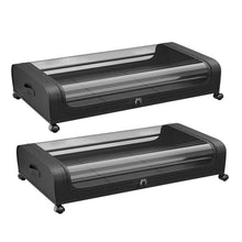 将图片加载到图库查看器,Under-Bed Storage Drawer with Wheels Multipurpose with Clear Window & Label