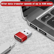 Load image into Gallery viewer, 2-Pack: USB C Female to USB Male Adapter