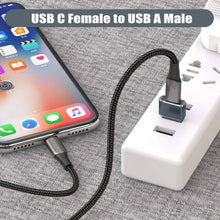 Load image into Gallery viewer, 2-Pack: USB C Female to USB Male Adapter