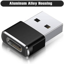 Load image into Gallery viewer, 2-Pack: USB C Female to USB Male Adapter