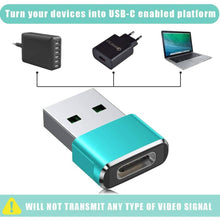 Load image into Gallery viewer, 2-Pack: USB C Female to USB Male Adapter