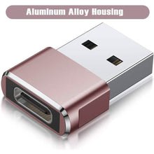 Load image into Gallery viewer, 2-Pack: USB C Female to USB Male Adapter