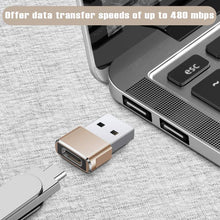 Load image into Gallery viewer, 2-Pack: USB C Female to USB Male Adapter