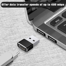 Load image into Gallery viewer, 2-Pack: USB C Female to USB Male Adapter