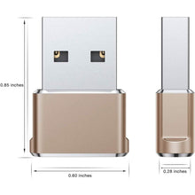 Load image into Gallery viewer, 2-Pack: USB C Female to USB Male Adapter