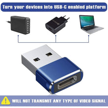 Load image into Gallery viewer, 2-Pack: USB C Female to USB Male Adapter