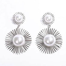 Load image into Gallery viewer, 2-Pairs: Women's Imitation Pearl Alloy Earrings