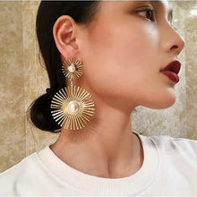 Load image into Gallery viewer, 2-Pairs: Women's Imitation Pearl Alloy Earrings