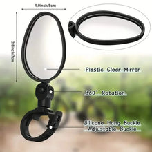 Load image into Gallery viewer, 2-Piece: 360° Adjustable Rotatable Handlebar Mirror - Wide Angle Bicycle Mirror