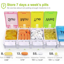 Load image into Gallery viewer, 2-Piece: 7 Day Pill Box Case