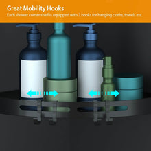 Load image into Gallery viewer, 2-Piece: Corner Shower Caddy Shelf