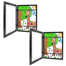 Load image into Gallery viewer, 2-Piece: Kids Art Frame Front Opening Wooden Picture Frame