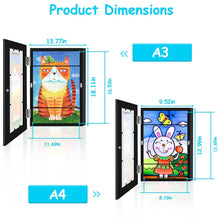 Load image into Gallery viewer, 2-Piece: Kids Art Frame Front Opening Wooden Picture Frame
