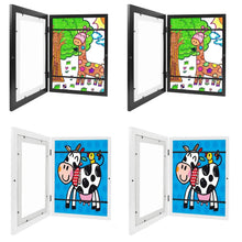 Load image into Gallery viewer, 2-Piece: Kids Art Frame Front Opening Wooden Picture Frame