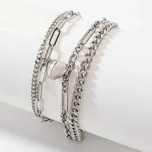 Load image into Gallery viewer, 2-Piece: Lovers' Titanium Steel Love Magnet Bracelet
