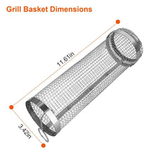 Load image into Gallery viewer, 2-Piece: Portable BBQ Rolling Basket Round Stainless Steel Grill