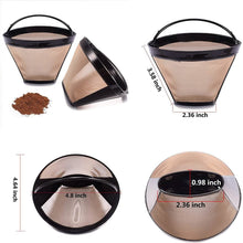 将图片加载到图库查看器,2-Piece: Reusable No.4 Cone Coffee Maker Filters