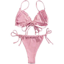 将图片加载到图库查看器,2-Piece Set: Thong Brazilian Bikini Swimsuit