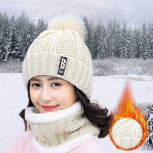 Load image into Gallery viewer, 2-Piece Set: Women's Knitted Hat Scarf Caps Neck Warmer Winter Hat