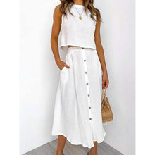 Load image into Gallery viewer, 2-Piece Set: Women's Solid Color Casual Dress