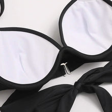 将图片加载到图库查看器,2-Piece Set: Women's Swimwear Bikini Push Up Open Back Solid Color
