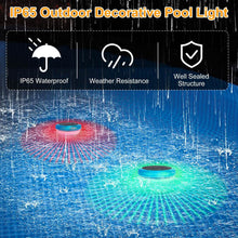 将图片加载到图库查看器,2-Piece: Solar Powered LED Pool Light Gradient Multicolor Changing