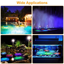 将图片加载到图库查看器,2-Piece: Solar Powered LED Pool Light Gradient Multicolor Changing