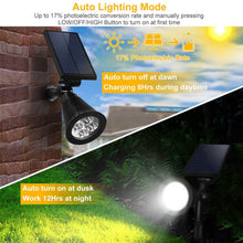 将图片加载到图库查看器,2-Piece: Solar Spotlight Outdoor Dusk Waterproof