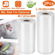 Load image into Gallery viewer, 2-Piece: Vacuum Sealer Bag Rolls