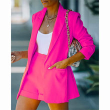 Load image into Gallery viewer, 2-Piece: Women's Basic Shirt Collar Blazer