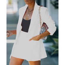 Load image into Gallery viewer, 2-Piece: Women's Basic Shirt Collar Blazer