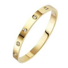 Load image into Gallery viewer, 2-Piece: Women's Stainless Steel Zircon Inlay Bracelet