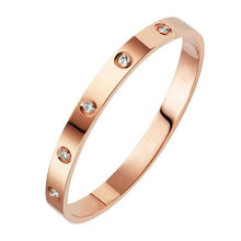 Load image into Gallery viewer, 2-Piece: Women's Stainless Steel Zircon Inlay Bracelet