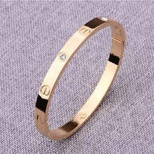 Load image into Gallery viewer, 2-Piece: Women's Stainless Steel Zircon Inlay Bracelet