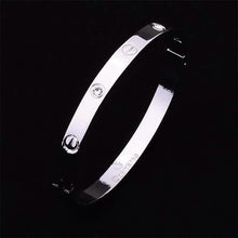 Load image into Gallery viewer, 2-Piece: Women's Stainless Steel Zircon Inlay Bracelet